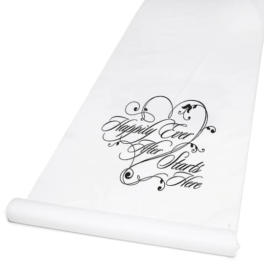 Hortense B. Hewitt Co. Happily Ever After Aisle Runner, White